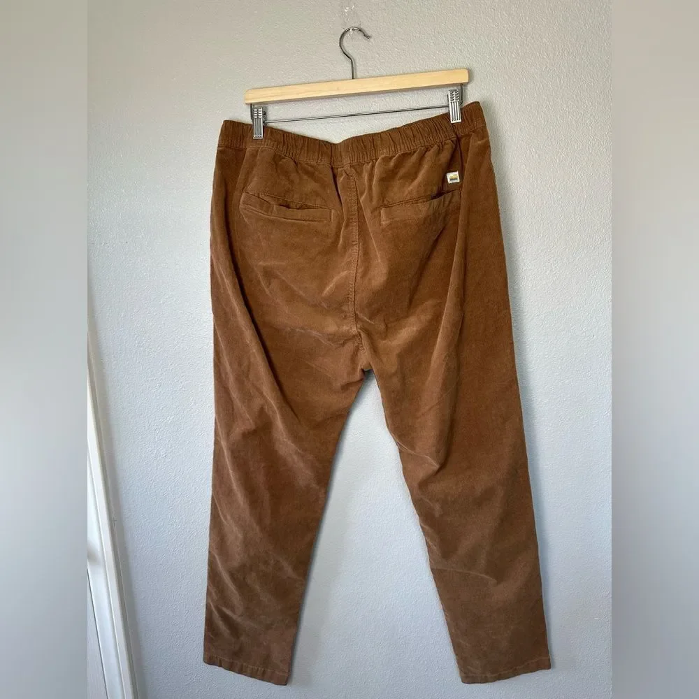 Vuori Optimist Pant Men's Corduroy Drawstring Immaculate Size XXL Brown - Picture 6 of 11
